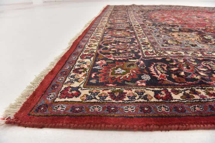 9' 8 x 12' 6 Hand Knotted Mashad Persian Wool Rug