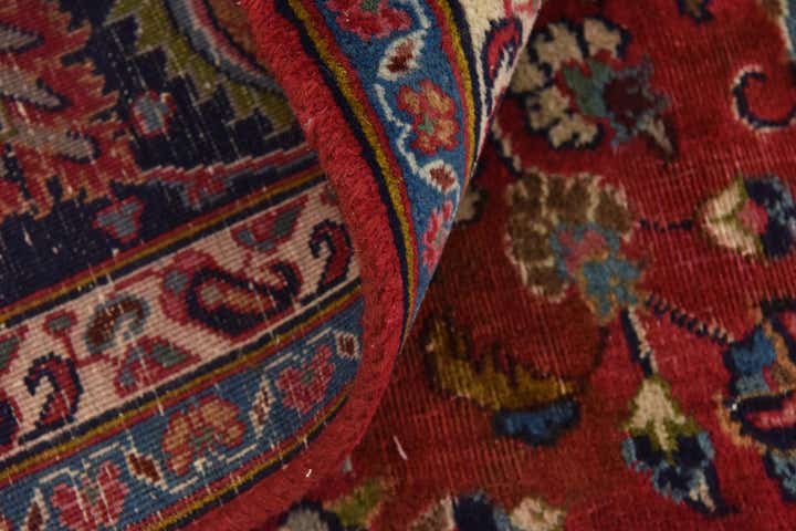 9' 6 x 12' 4 Hand Knotted Mashad Persian Wool Rug