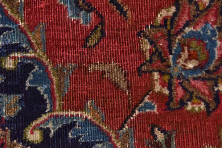 9' 6 x 12' 4 Hand Knotted Mashad Persian Wool Rug