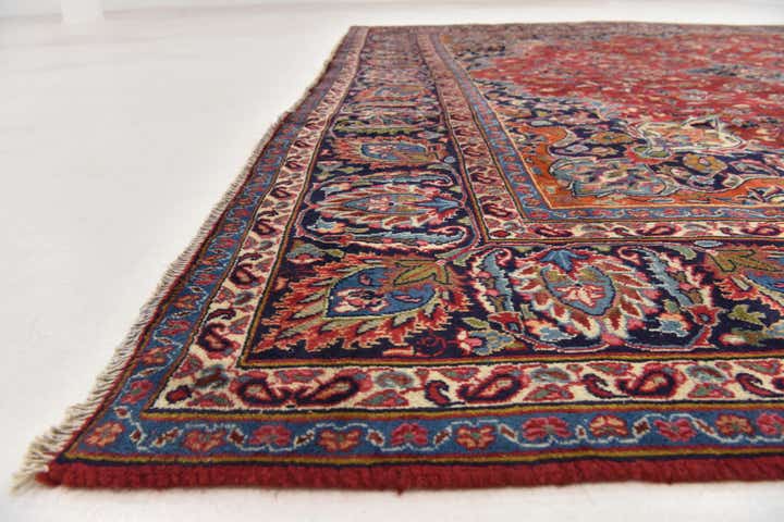 9' 6 x 12' 4 Hand Knotted Mashad Persian Wool Rug