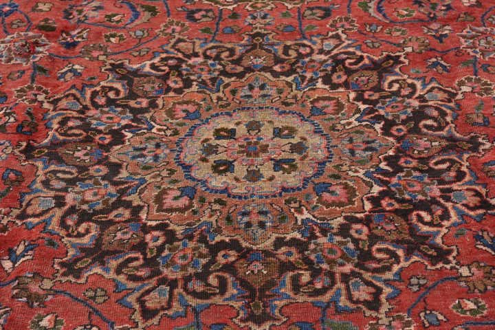 9' 10 x 13' Hand Knotted Mashad Persian Wool Rug