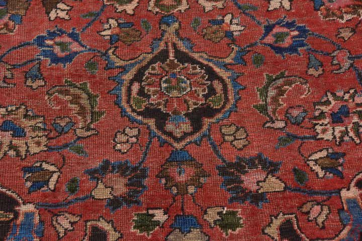 9' 10 x 13' Hand Knotted Mashad Persian Wool Rug
