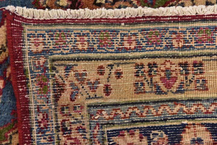9' 6 x 12' 2 Hand Knotted Mashad Persian Wool Rug