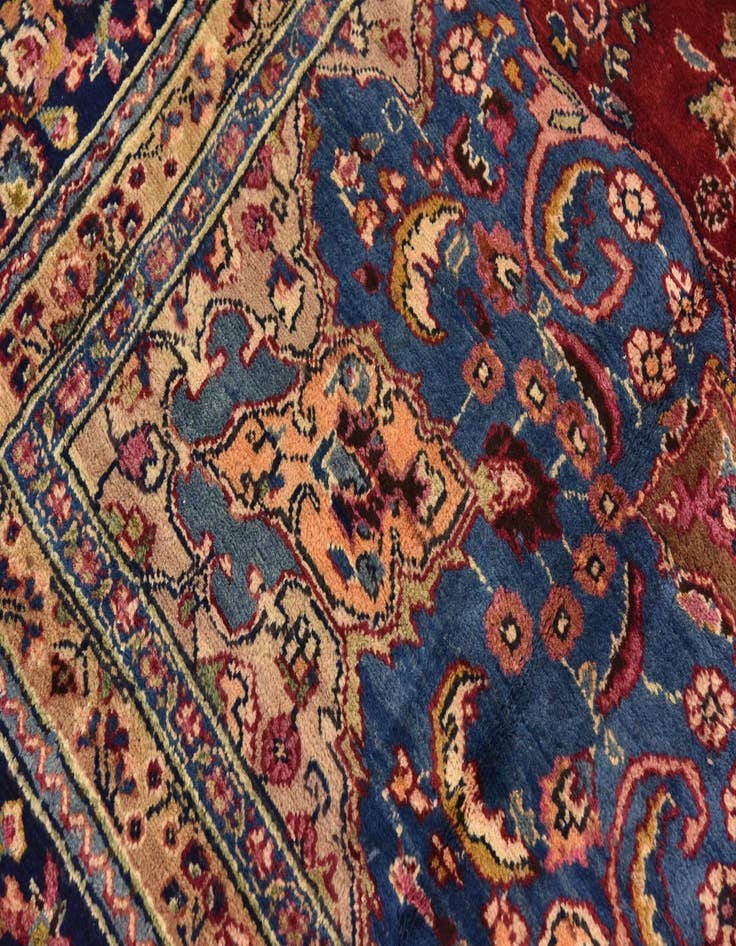 Detail image of 9' 6 x 12' 2  Hand Knotted Mashad Persian Wool Rug