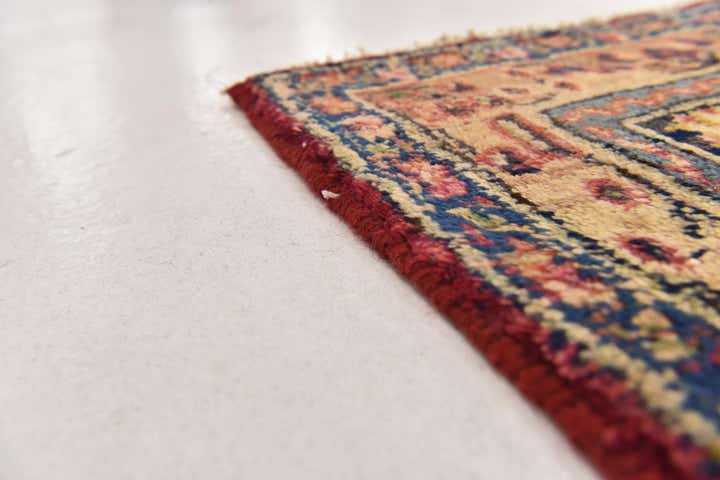 9' 6 x 12' 2 Hand Knotted Mashad Persian Wool Rug