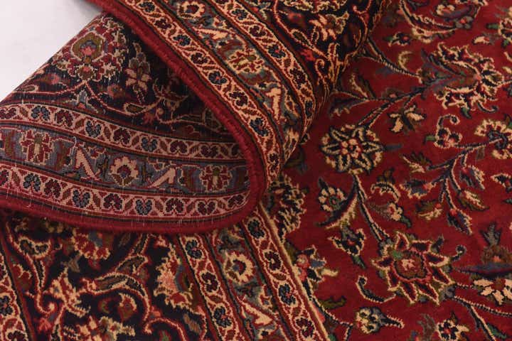 9' 9 x 12' 7 Hand Knotted Mashad Persian Wool Rug