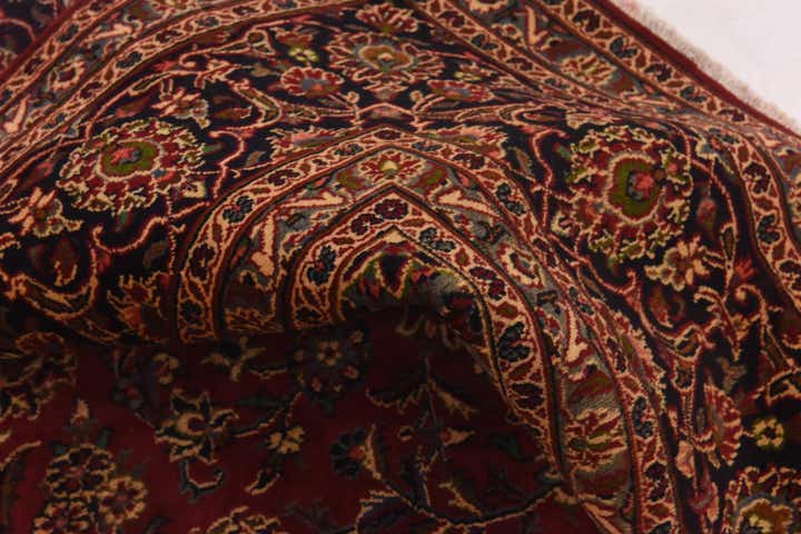 9' 9 x 12' 7 Hand Knotted Mashad Persian Wool Rug