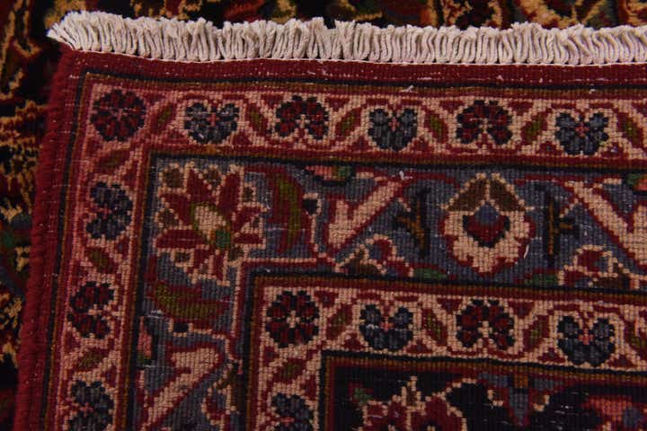 9' 9 x 12' 7 Hand Knotted Mashad Persian Wool Rug