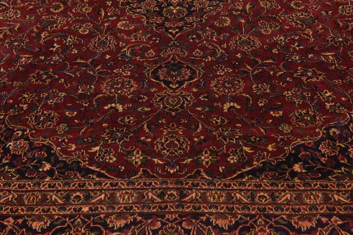 9' 9 x 12' 7 Hand Knotted Mashad Persian Wool Rug