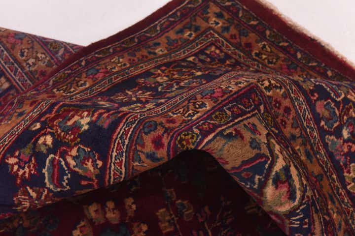 9' 8 x 12' 4 Hand Knotted Mashad Persian Wool Rug