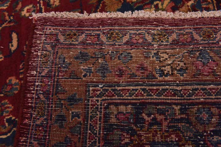 9' 8 x 12' 4 Hand Knotted Mashad Persian Wool Rug