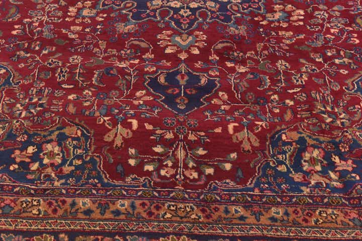 9' 8 x 12' 4 Hand Knotted Mashad Persian Wool Rug