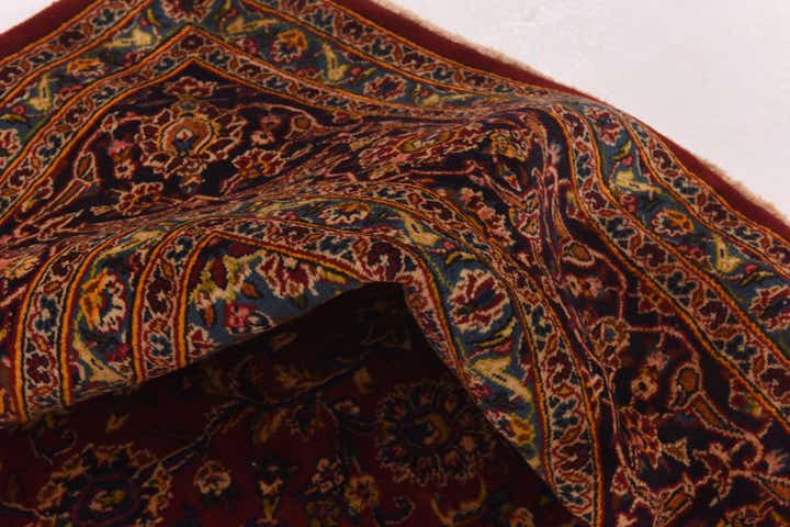 9' 8 x 12' 10 Hand Knotted Mashad Persian Wool Rug