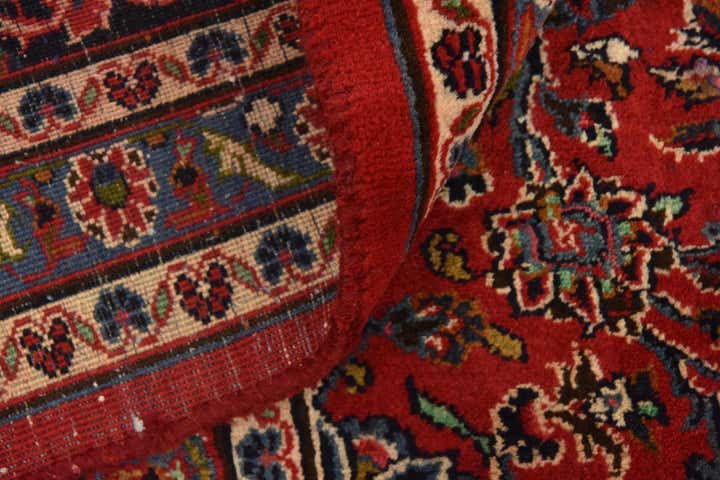9' 8 x 13' Hand Knotted Mashad Persian Wool Rug