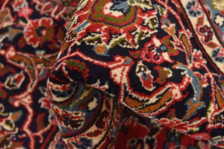 9' 8 x 13' Hand Knotted Mashad Persian Wool Rug
