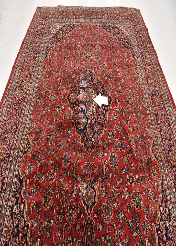 9' 8 x 13' Hand Knotted Mashad Persian Wool Rug