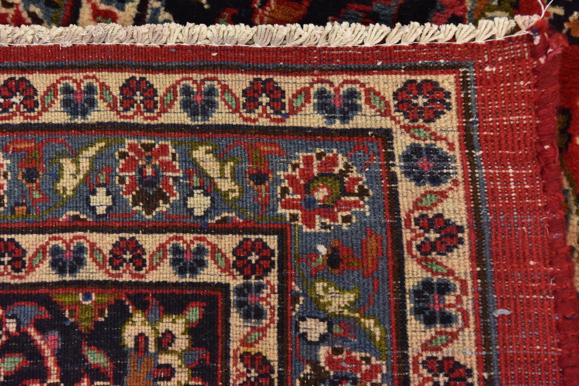 9' 8 x 13' Hand Knotted Mashad Persian Wool Rug