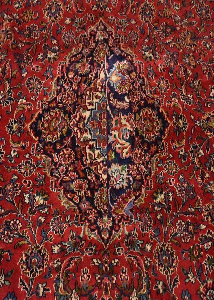 9' 8 x 13' Hand Knotted Mashad Persian Wool Rug