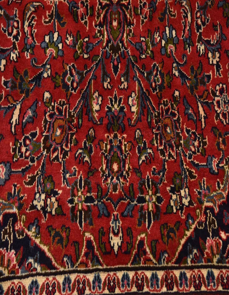 Detail image of 9' 8 x 13' Hand Knotted Mashad Persian Wool Rug