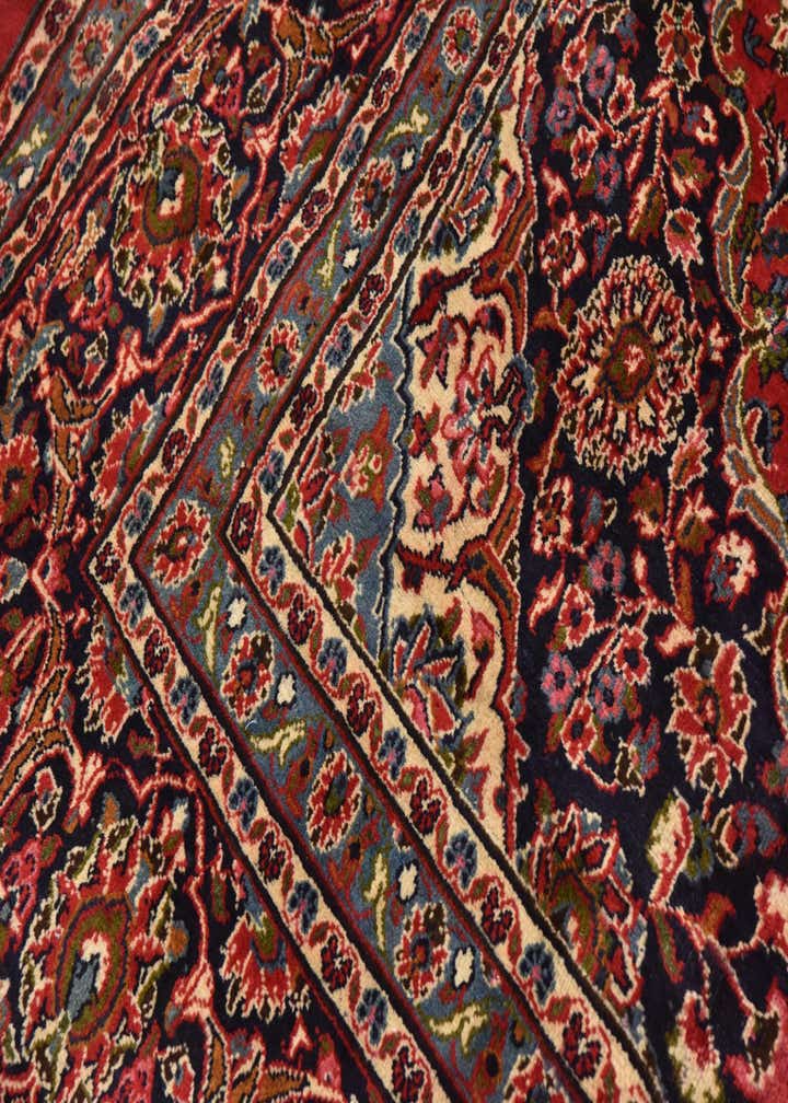 9' 8 x 13' Hand Knotted Mashad Persian Wool Rug