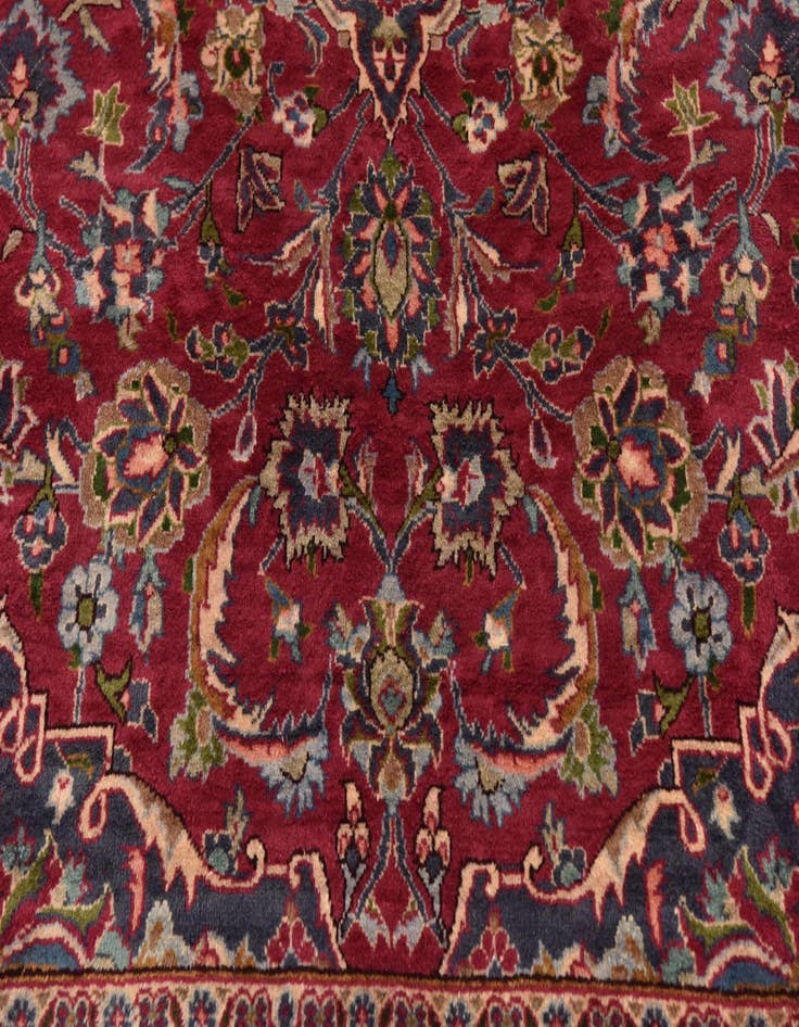 Detail image of 10' x 12' 9  Hand Knotted Mashad Persian Wool Rug