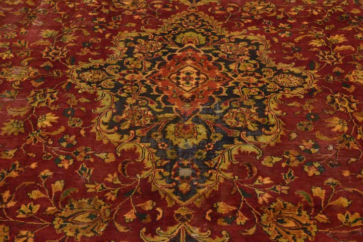 9' 10 x 12' 9 Hand Knotted Mashad Persian Wool Rug