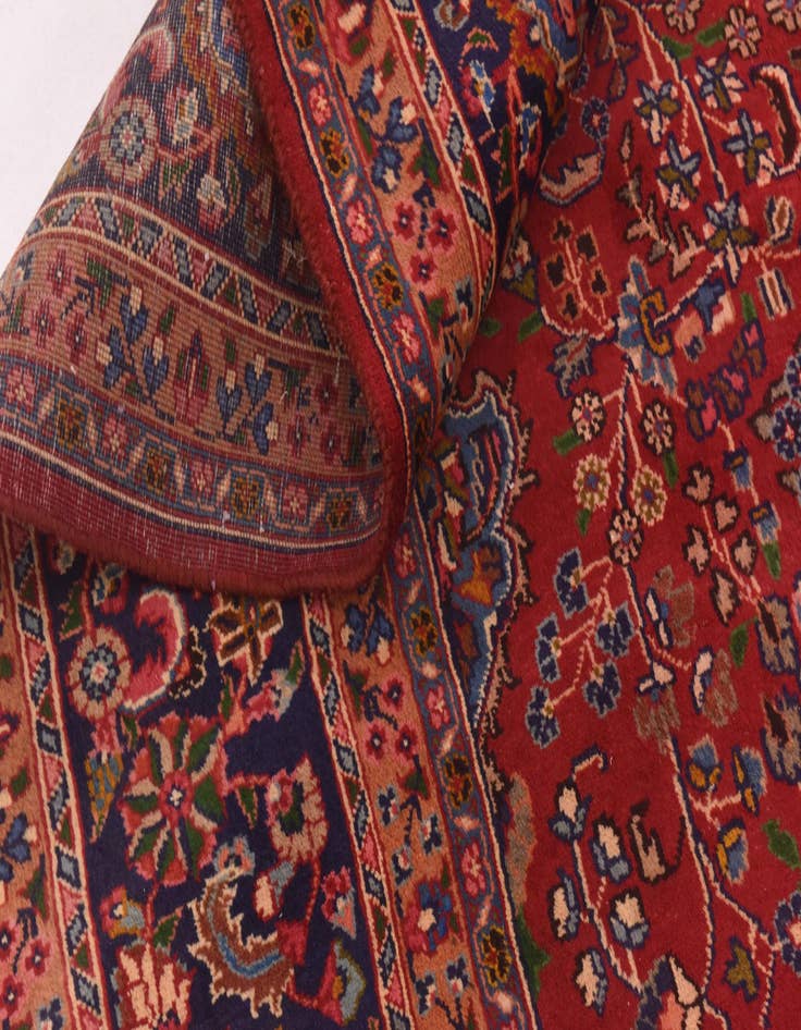 Detail image of 9' 8 x 12' 9 Hand Knotted Mashad Persian Wool Rug