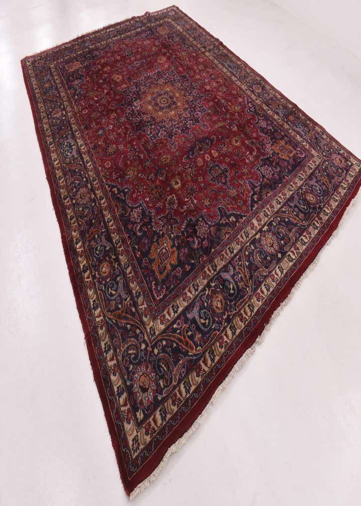 10' x 12' 10 Hand Knotted Mashad Persian Wool Rug