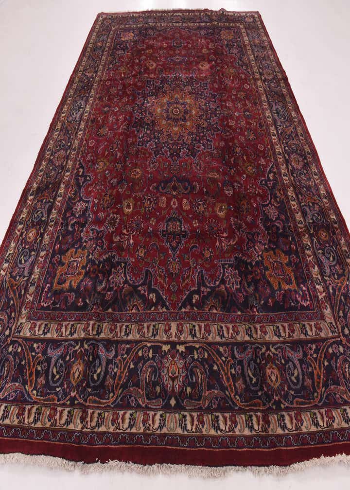 10' x 12' 10 Hand Knotted Mashad Persian Wool Rug
