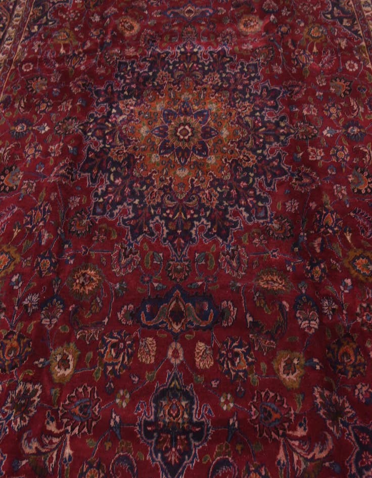 Detail image of 10' x 12' 10 Hand Knotted Mashad Persian Wool Rug