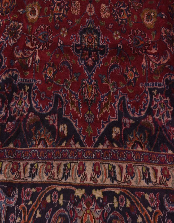 Detail image of 10' x 12' 10 Hand Knotted Mashad Persian Wool Rug