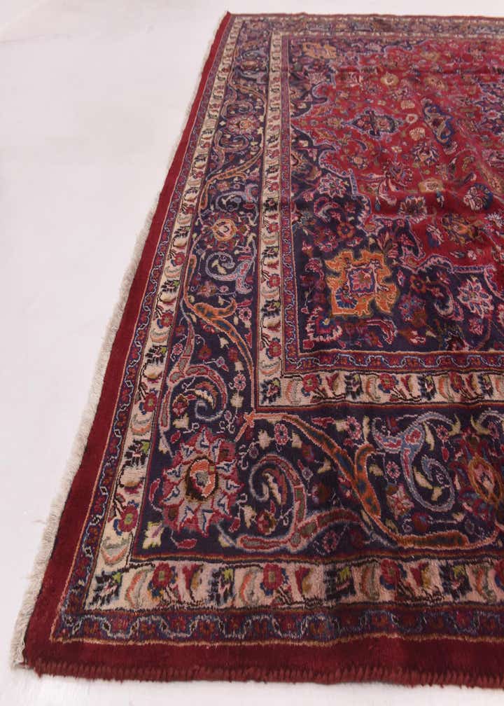 10' x 12' 10 Hand Knotted Mashad Persian Wool Rug