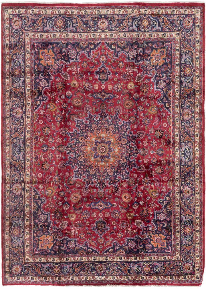 10' x 12' 10 Hand Knotted Mashad Persian Wool Rug