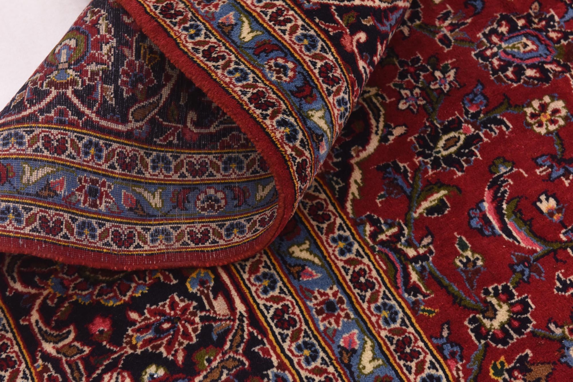 9' 8 x 13' 5 Hand Knotted Mashad Persian Wool Rug