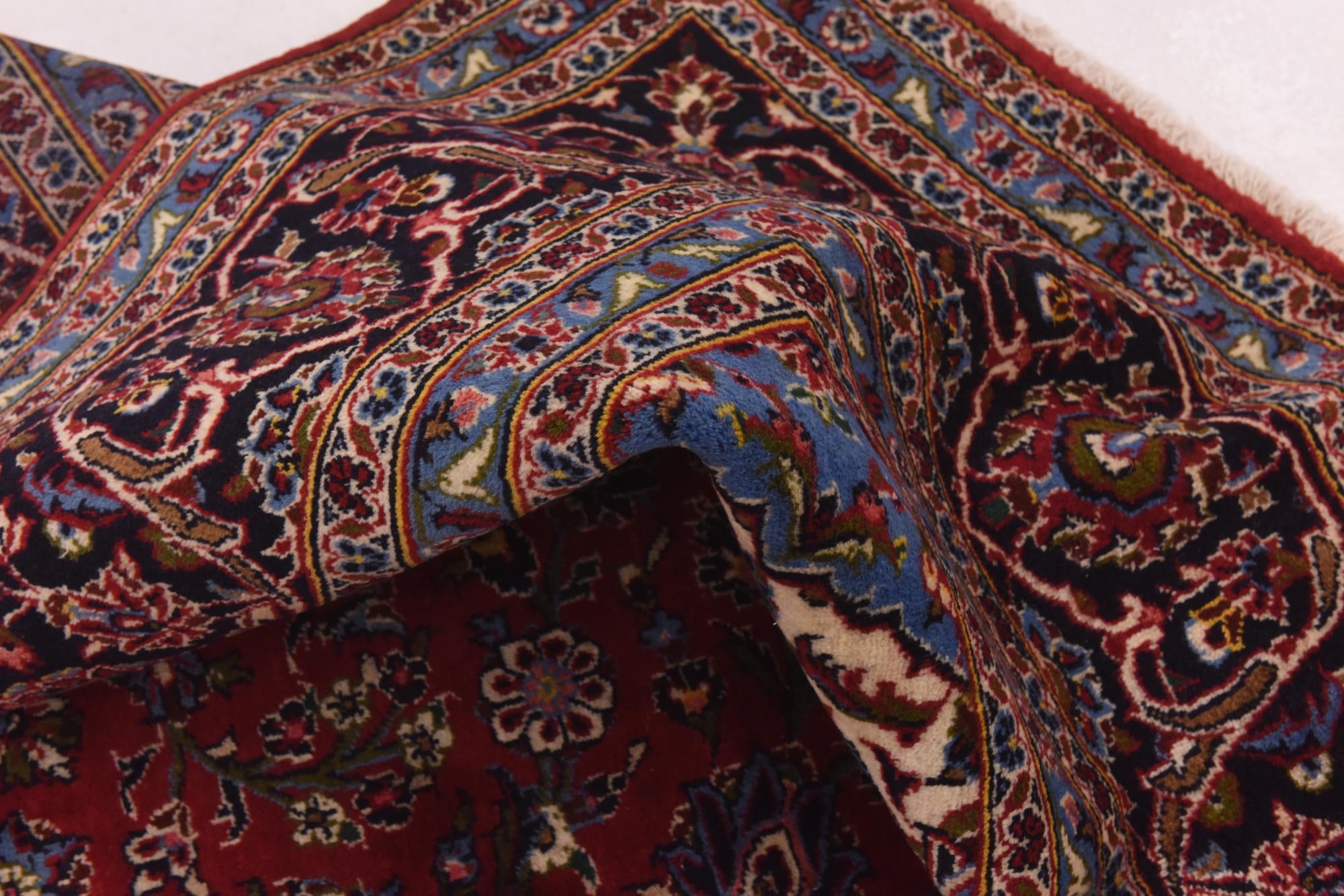 9' 8 x 13' 5 Hand Knotted Mashad Persian Wool Rug