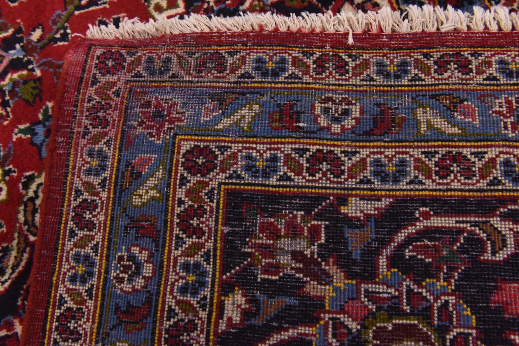 9' 8 x 13' 5 Hand Knotted Mashad Persian Wool Rug