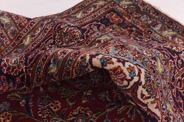 9' 9 x 12' 6 Hand Knotted Mashad Persian Wool Rug