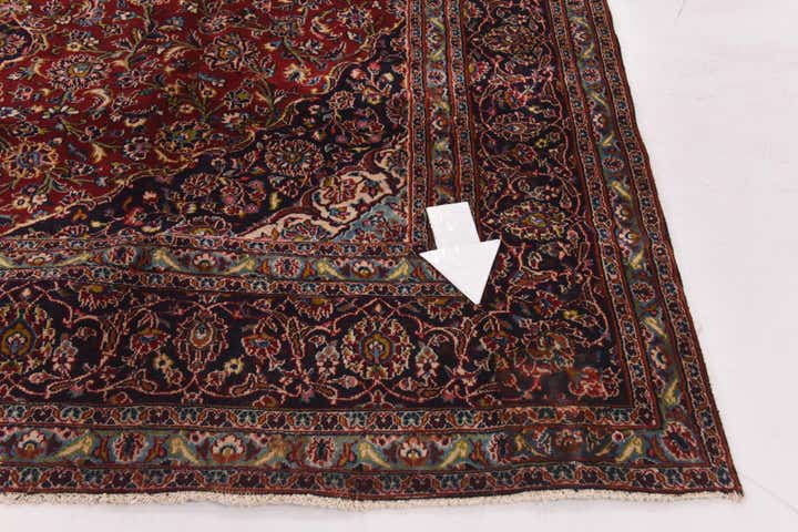 9' 9 x 12' 6 Hand Knotted Mashad Persian Wool Rug