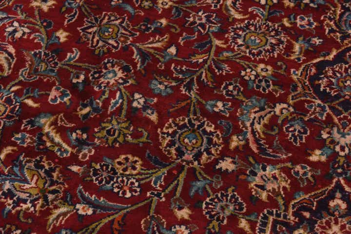 9' 9 x 12' 6 Hand Knotted Mashad Persian Wool Rug