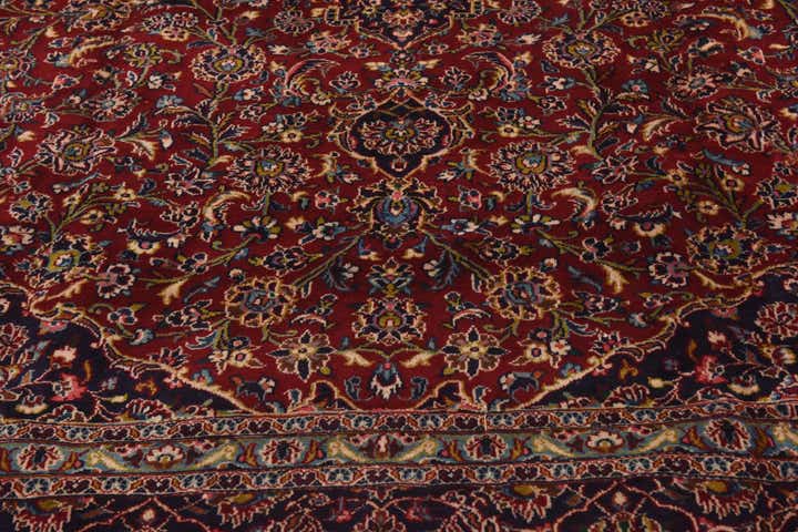 9' 9 x 12' 6 Hand Knotted Mashad Persian Wool Rug