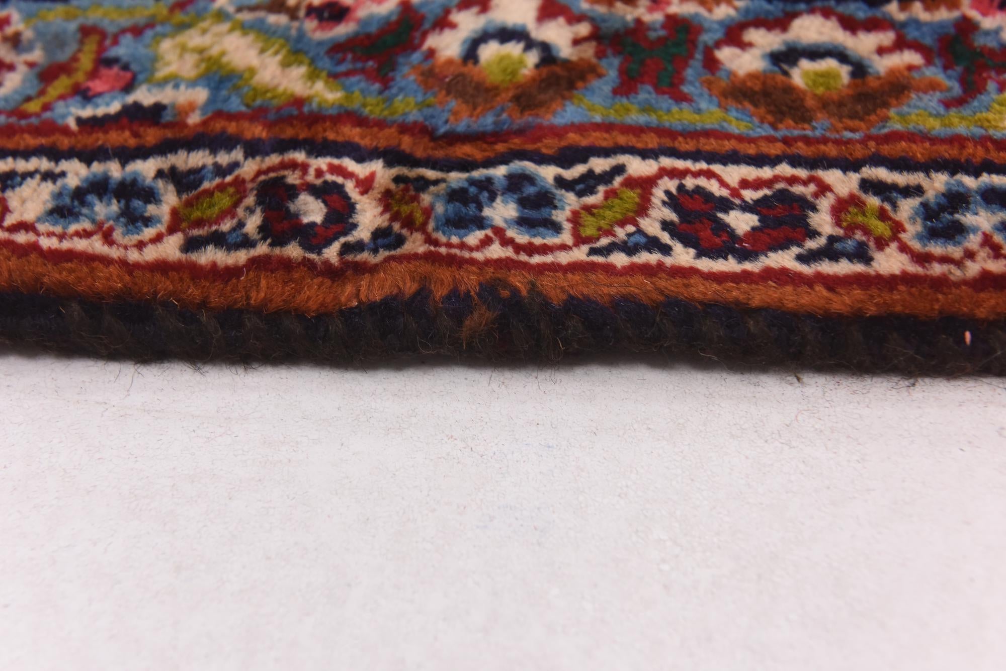 9' 9 x 12' 6 Hand Knotted Mashad Persian Wool Rug