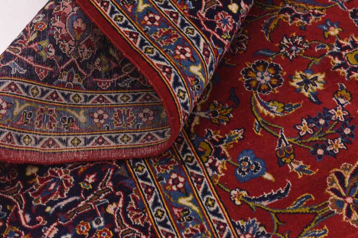 9' 8 x 13' 4 Hand Knotted Mashad Persian Wool Rug