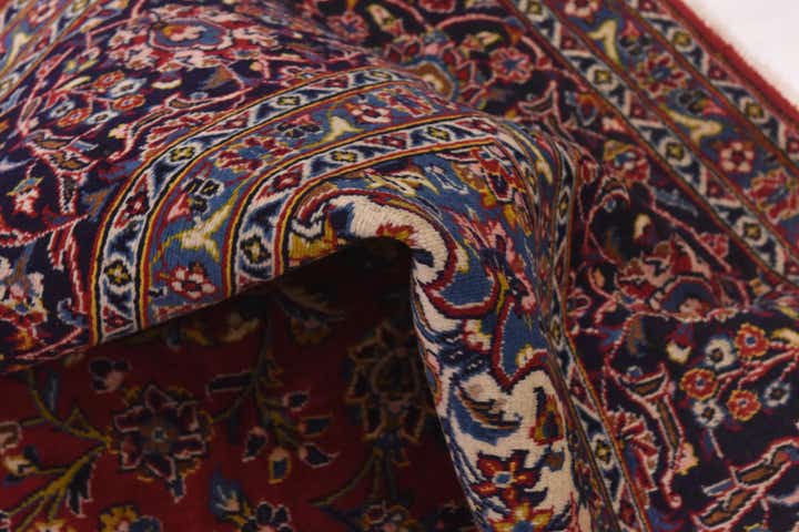 9' 8 x 13' 4 Hand Knotted Mashad Persian Wool Rug