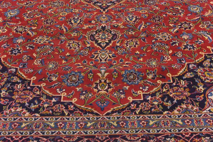 9' 8 x 13' 4 Hand Knotted Mashad Persian Wool Rug