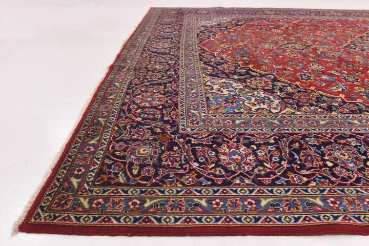 9' 8 x 13' 4 Hand Knotted Mashad Persian Wool Rug