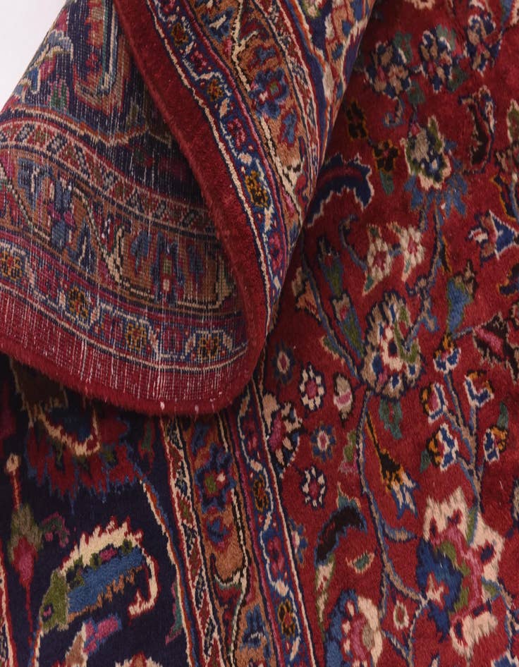 Detail image of 9' 9 x 12' 9  Hand Knotted Mashad Persian Wool Rug