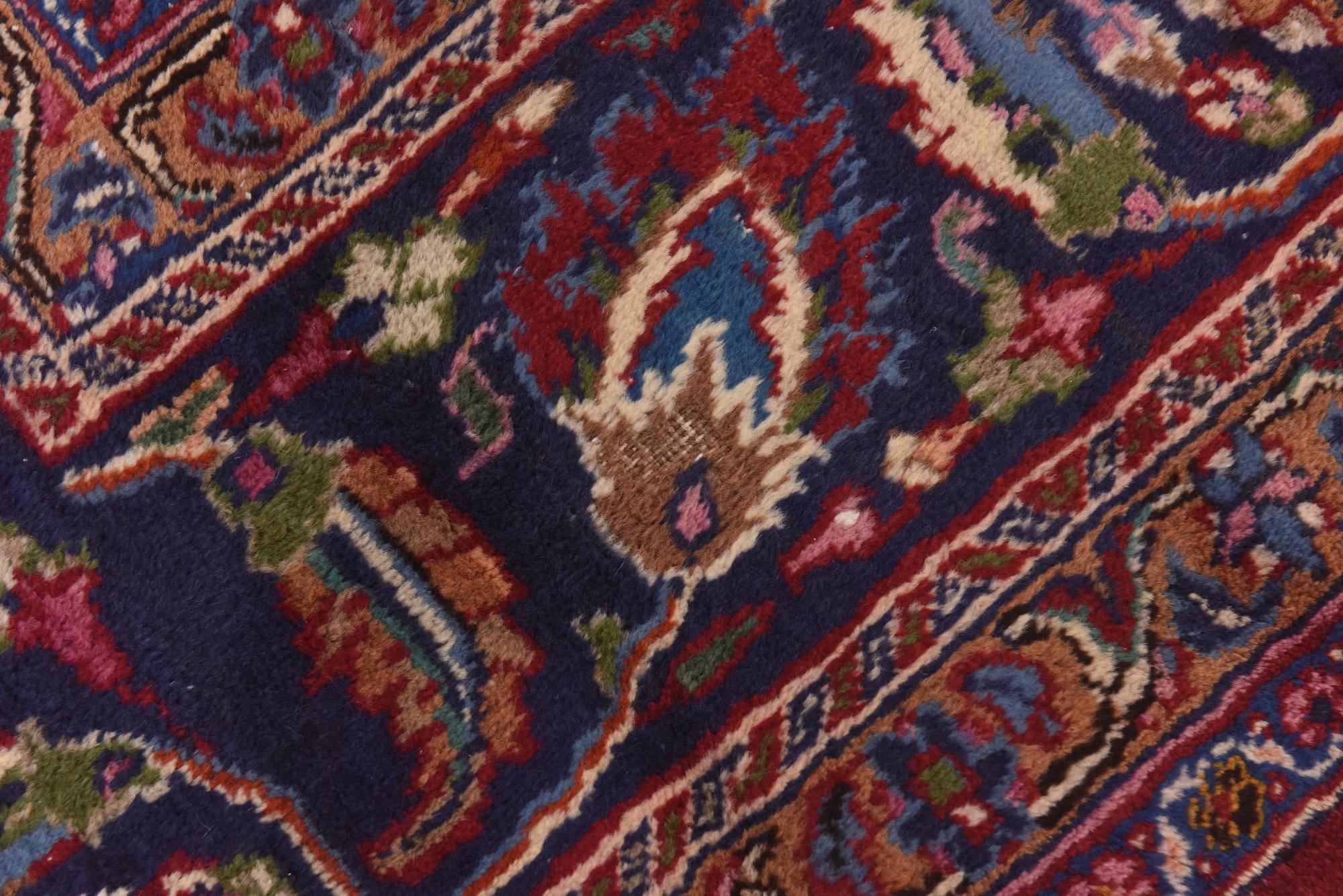 9' 9 x 12' 9 Hand Knotted Mashad Persian Wool Rug