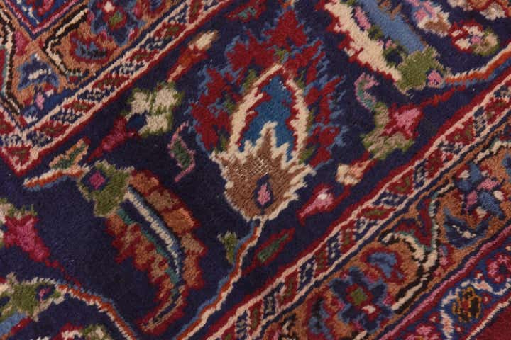 9' 9 x 12' 9 Hand Knotted Mashad Persian Wool Rug