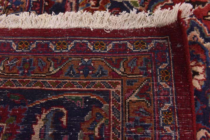 9' 9 x 12' 9 Hand Knotted Mashad Persian Wool Rug