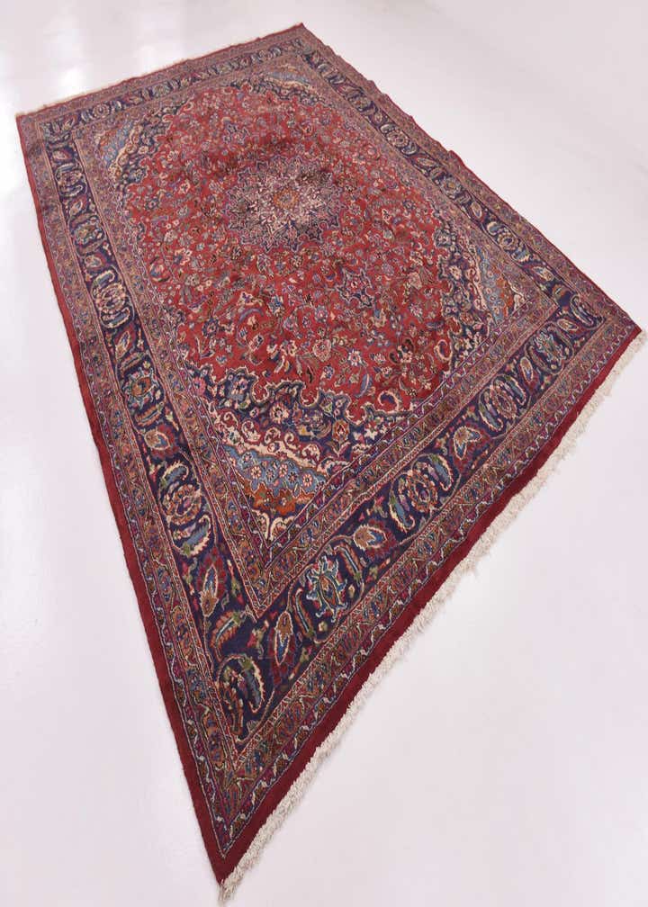 9' 9 x 12' 9 Hand Knotted Mashad Persian Wool Rug